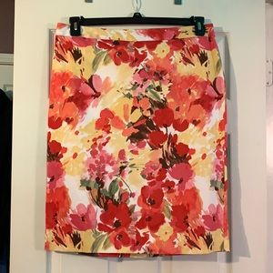 Plus Size Floral Skirt